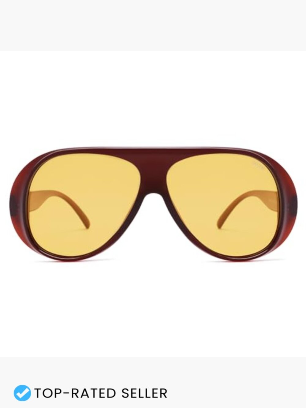 Retro Polarized Oversized Aviator Sunglasses Vintage Square Shades Trendy - Picture 2 of 7